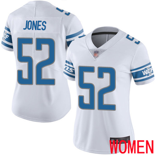 Detroit Lions Limited White Women Christian Jones Road Jersey NFL Football 52 Vapor Untouchable